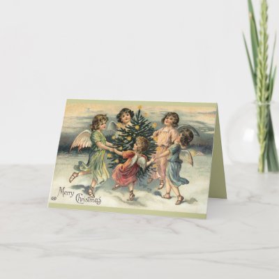 Victorian Christmas Angel Card