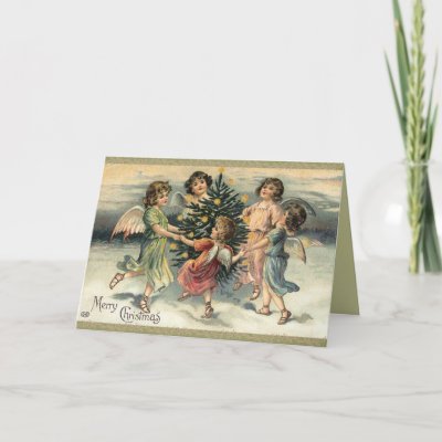 Victorian Christmas Angel Card