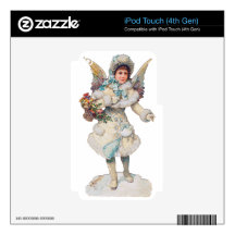 Victorian Christmas Angel iPod Touch 4G Decals