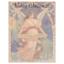 Victorian Christmas Angel Reading the Bible Customized Letterhead