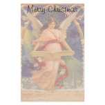 Victorian Christmas Angel Reading the Bible Stationery Design