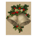 Victorian Christmas Bells Postcard