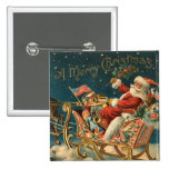 Victorian Christmas Button Pin