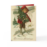 Victorian Christmas Card Little girl