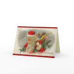 Victorian Christmas Card - Santa