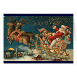 Victorian Christmas Card - Santa