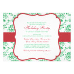 Victorian Christmas Damask Invitation