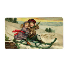 Victorian Christmas Labels