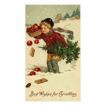 Victorian Christmas Mini Greetings or Gift Tags business cards