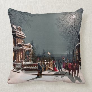 Victorian Christmas Party Pillow