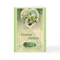 Victorian Clover Valentine's Day Card card