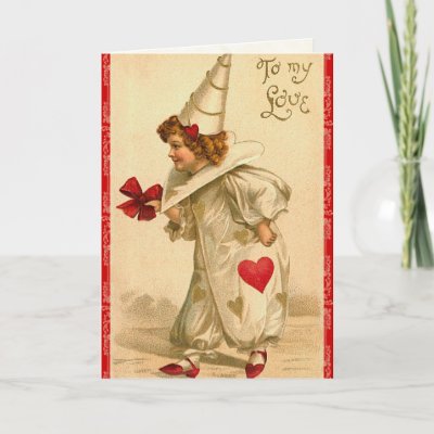clown valentine card
