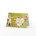 Victorian Clown Valentine's Day Card card