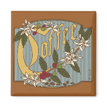Victorian Coffee Sign magnets