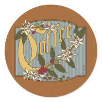Victorian Coffee Sign stickers