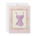 Victorian Corset Lingerie Bridal Shower Custom Invitation