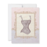 Victorian Corset Lingerie Bridal Shower Personalized Invitations
