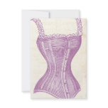Victorian Corset Lingerie Vintage Bridal Shower Custom Invitations