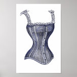 Victorian Corset or Bustier, Great Vintage Image posters