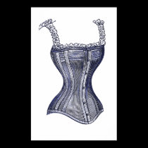 Victorian Corset or Bustier, Great Vintage Image Posters