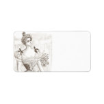 Victorian Corset Pompadour Vintage Fashions Personalized Address Labels