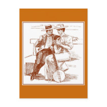 Victorian Couple Postcard postcards