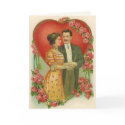 Victorian Couple Valentine's Day Card card