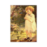 Victorian cutie with birds business card templates