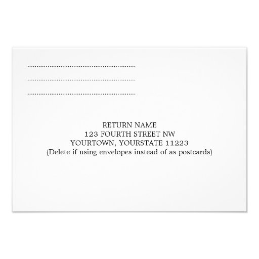 Victorian Damask (Black & Fuschia ) RSVP Cards Invites