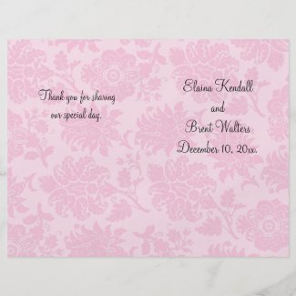 Victorian Damask Wedding Program
