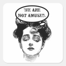 Victorian Diva Humor Square Sticker
