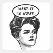 Victorian Diva Humor Square Sticker