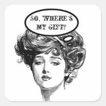 Victorian Diva Humor Stickers