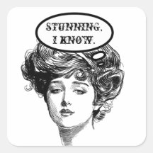 Victorian Diva Humor Stickers