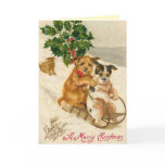 Victorian Dog Christmas Card