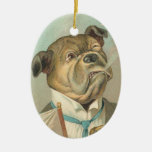 Victorian Dog Christmas Ornament