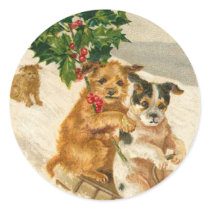 Victorian Dog Christmas sticker by golden_oldies Victorian Dog Christmas sticker