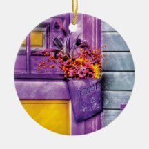 Victorian - Door - Lavender Christmas Ornament