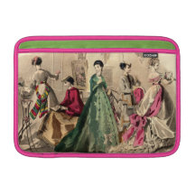 Victorian Dress With Pink Bow Sleeves For MacBook Air