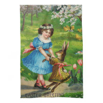 Victorian Easter Dance Girls Bunny Towel