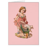 VICTORIAN ERA NOTECARDS - LITTLE GIRL & DOG