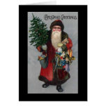 Victorian Era Santa Christmas Card