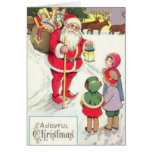 Victorian Era Santa Elf Card