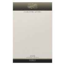 Victorian Espresso Customized Stationery by BizCardShoppe Victorian Espresso Customized Stationery