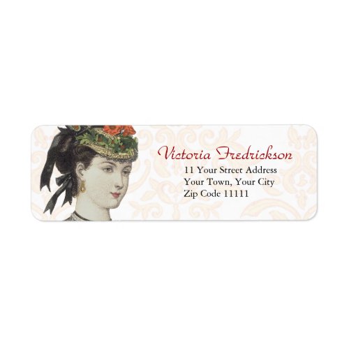 La Mode Illustree – Elegant Woman Customizable Return Address Labels La Mode Illustree – Elegant Woman Customizable Return Address Labels
