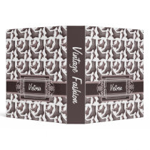 Victorian Fashion Vintage Style Boots Vinyl Binder
