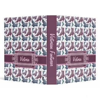 Victorian Fashion Vintage Style Boots Pattern Binder