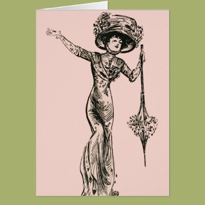 Victorian Fashionable Greeting Cards Zazzle_card
