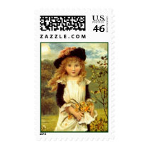 VICTORIAN FASHIONS HAT DAFFODIL GIRL MAIL STAMPS!