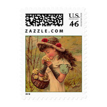 VICTORIAN FASHIONS Wild Flower Girl MAIL STAMPS!